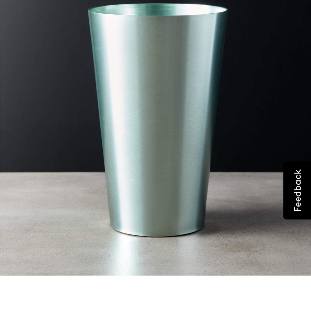CB2 | Doris aluminum tumblers in mint green | 16 oz